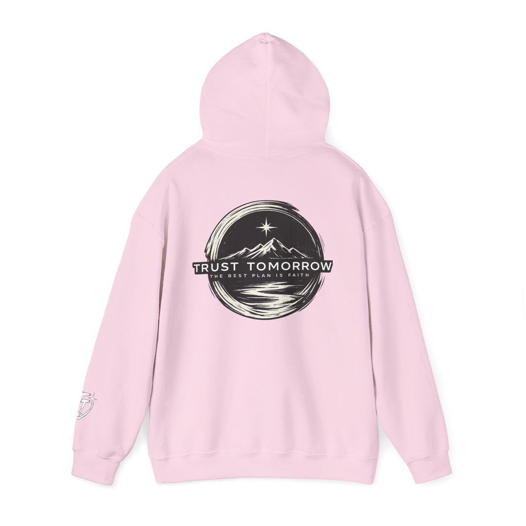 Trust Tomorrow Hoodie — Mountain Graphic Pullover