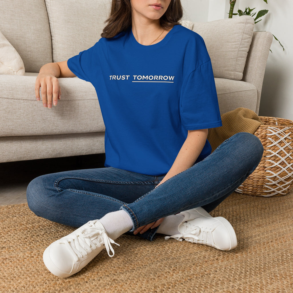 Trust Tomorrow T‑Shirt — Minimal Inspirational Graphic Tee