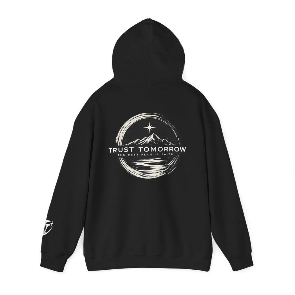 Trust Tomorrow Hoodie — Mountain Graphic Pullover