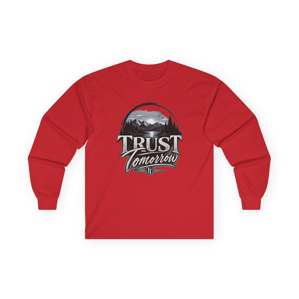 Trust Tomorrow Long Sleeve Tee — Vintage Mountain Graphic