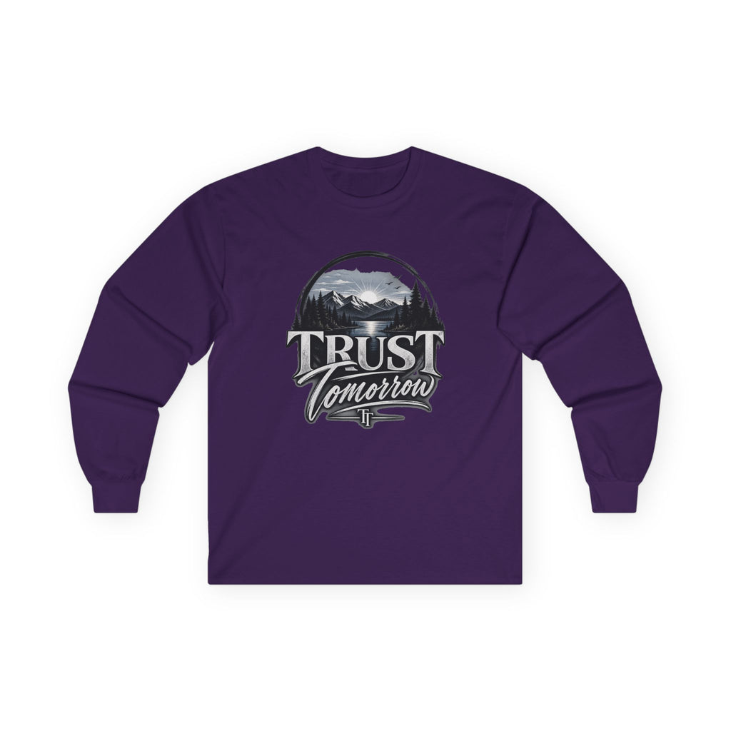 Trust Tomorrow Long Sleeve Tee — Vintage Mountain Graphic