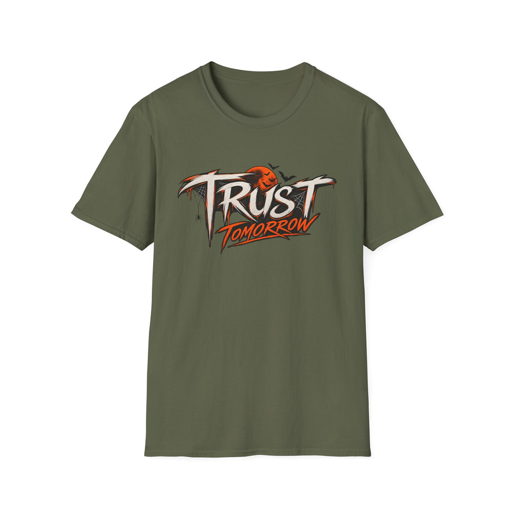Trust Tomorrow T-Shirt — Inspirational Graphic Tee with Sunrise Design