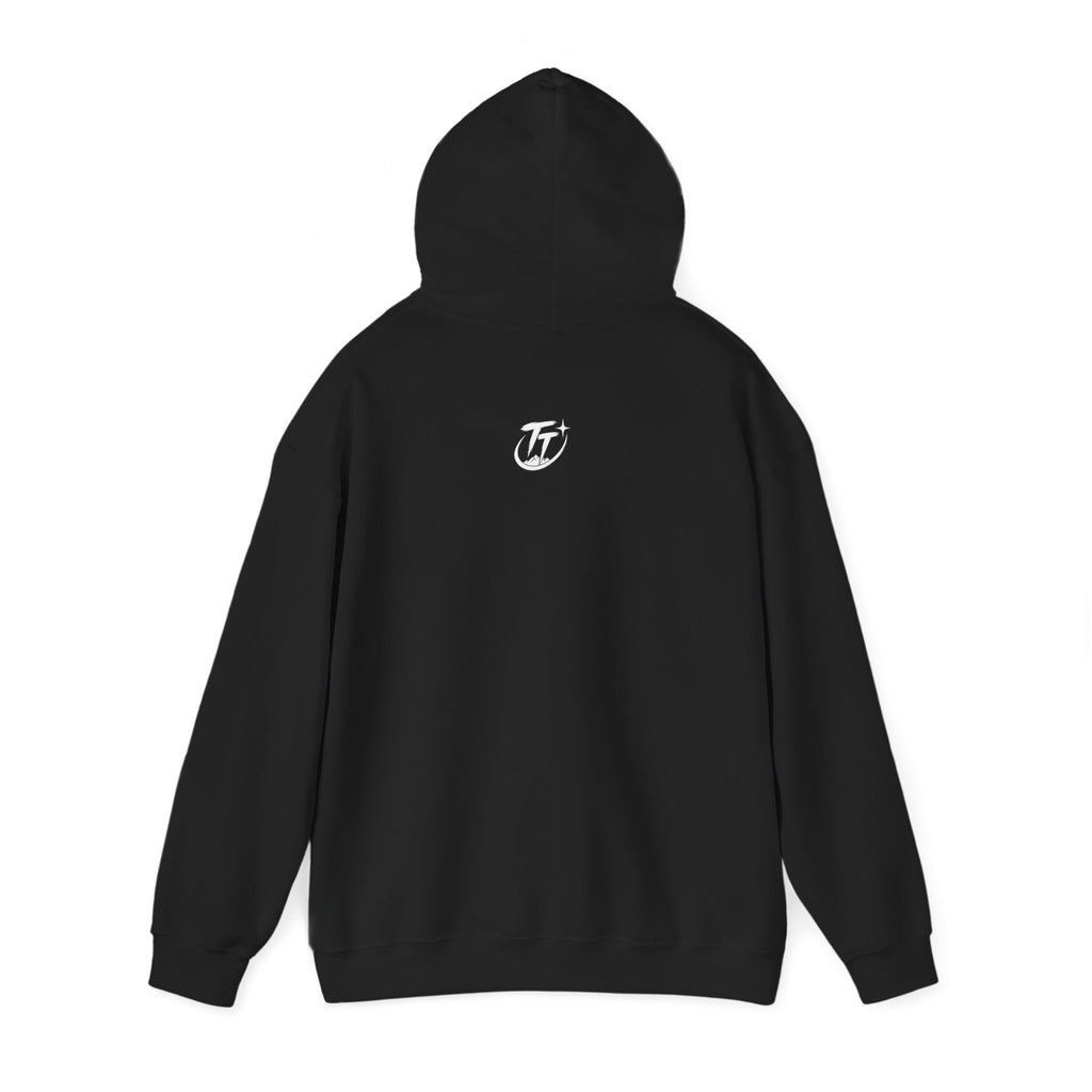 Floral Crescent Moon Hoodie — "Strong Mind, Gentle Heart" Comfort Sweatshirt