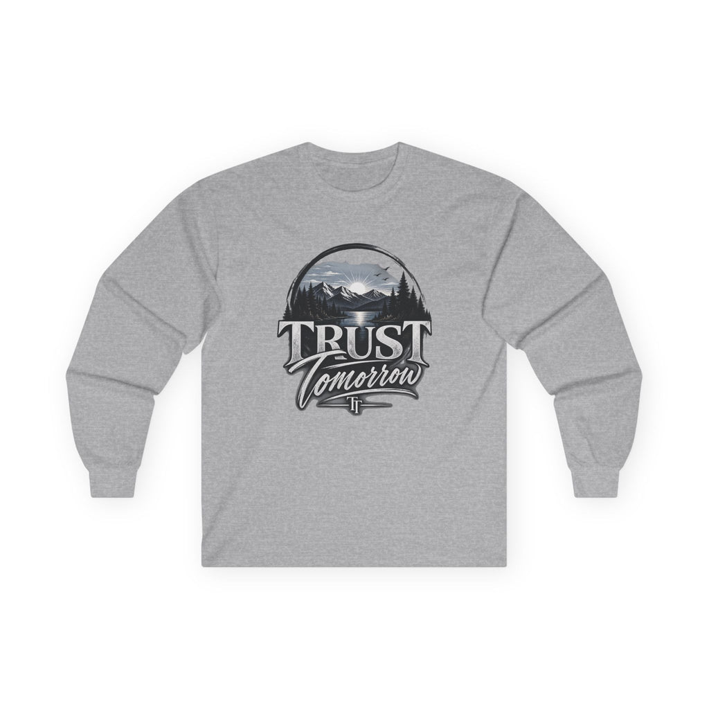 Trust Tomorrow Long Sleeve Tee — Vintage Mountain Graphic
