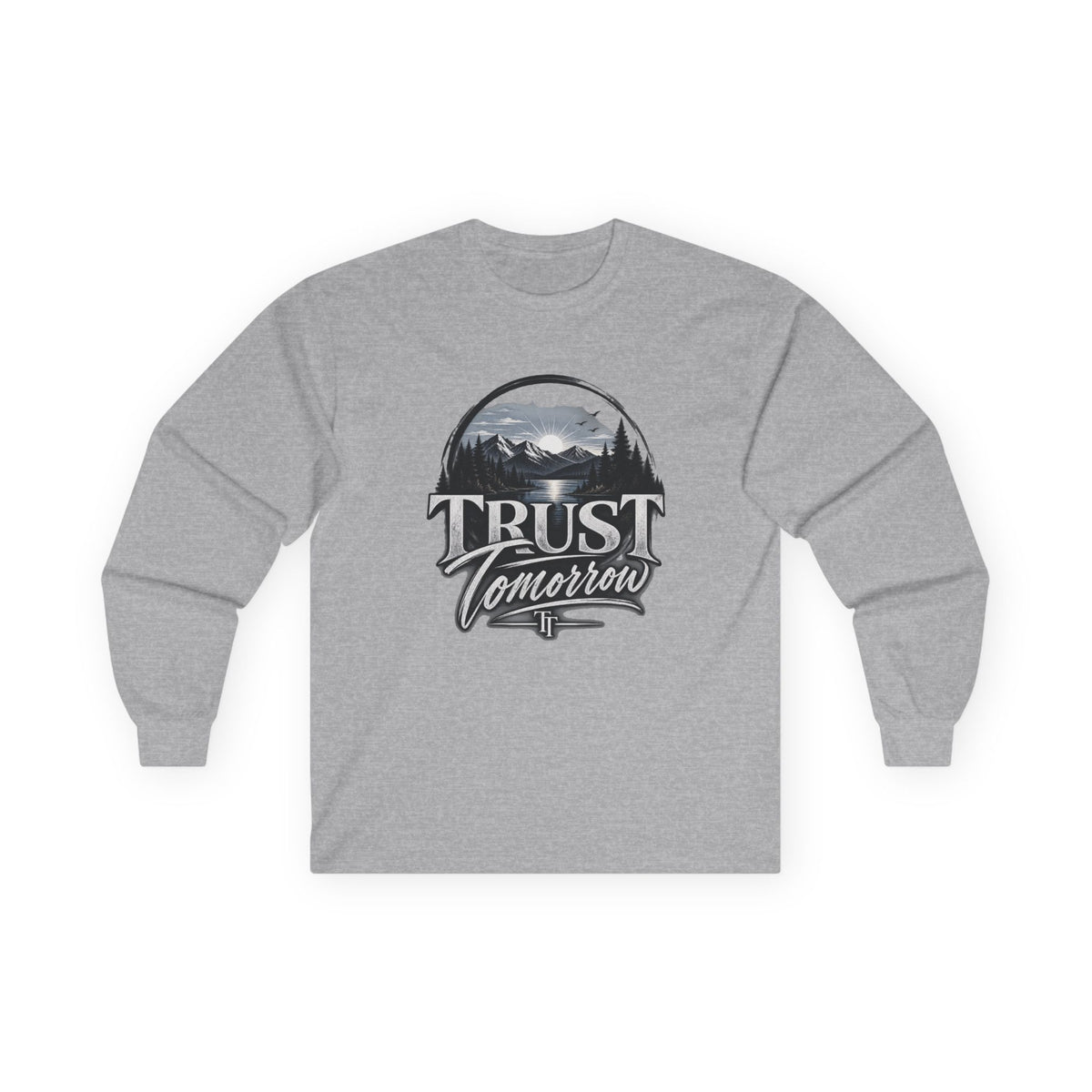 Trust Tomorrow Long Sleeve Tee — Vintage Mountain Graphic
