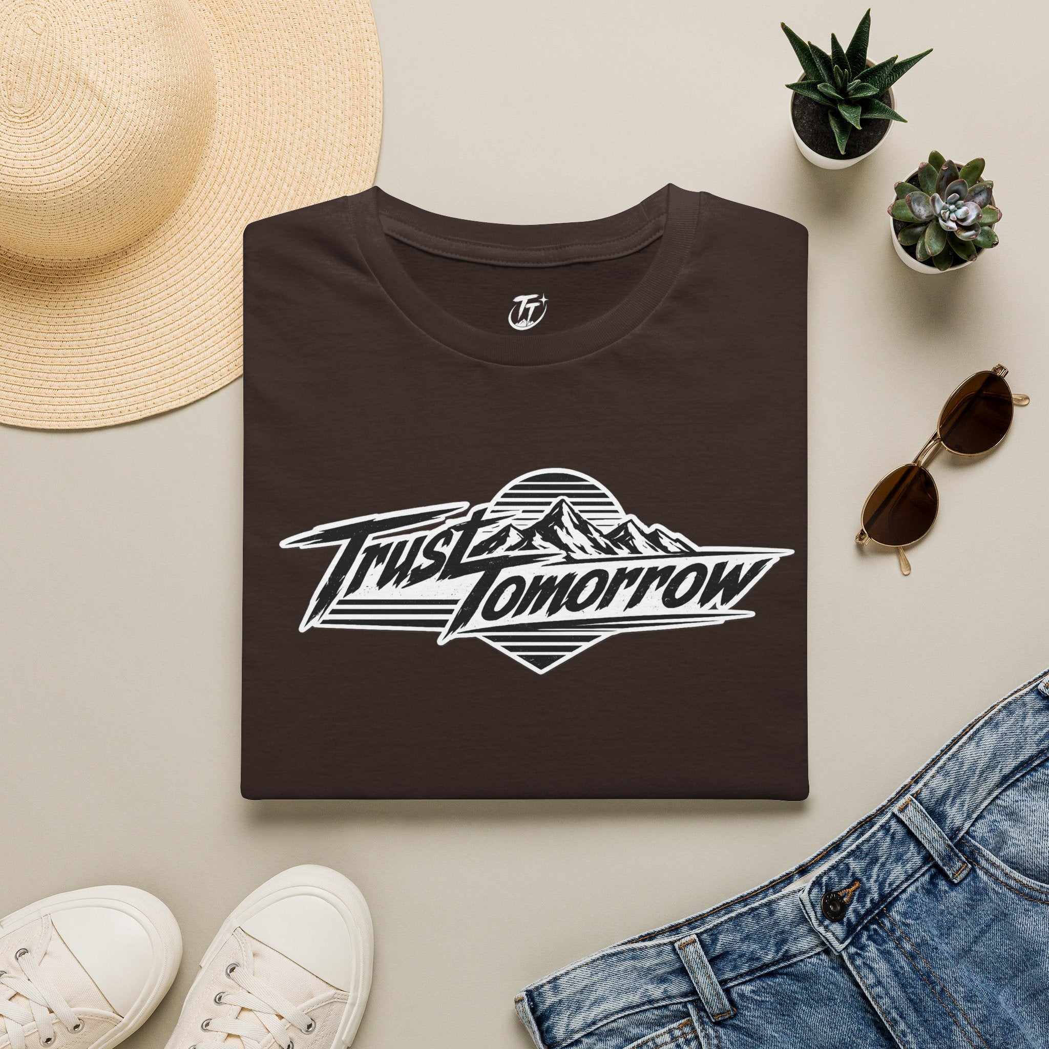 Trust Tomorrow T-Shirt — Vintage Mountain Motivation tee