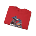 Michigan 'Trust Tomorrow' Crewneck Sweatshirt – Scenic Sunset Lake Design