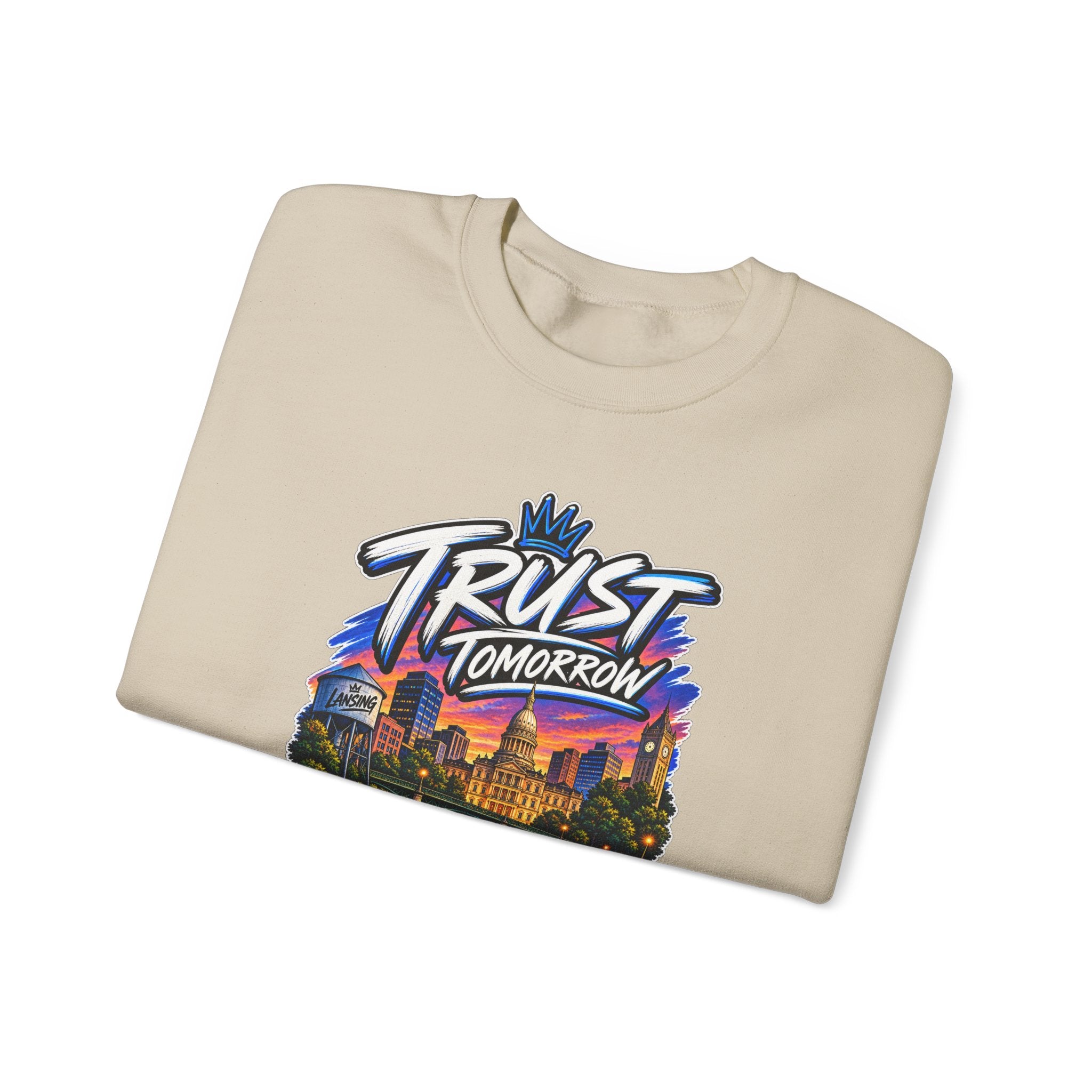 Lansing Skyline “Trust Tomorrow” Graphic Sweatshirt