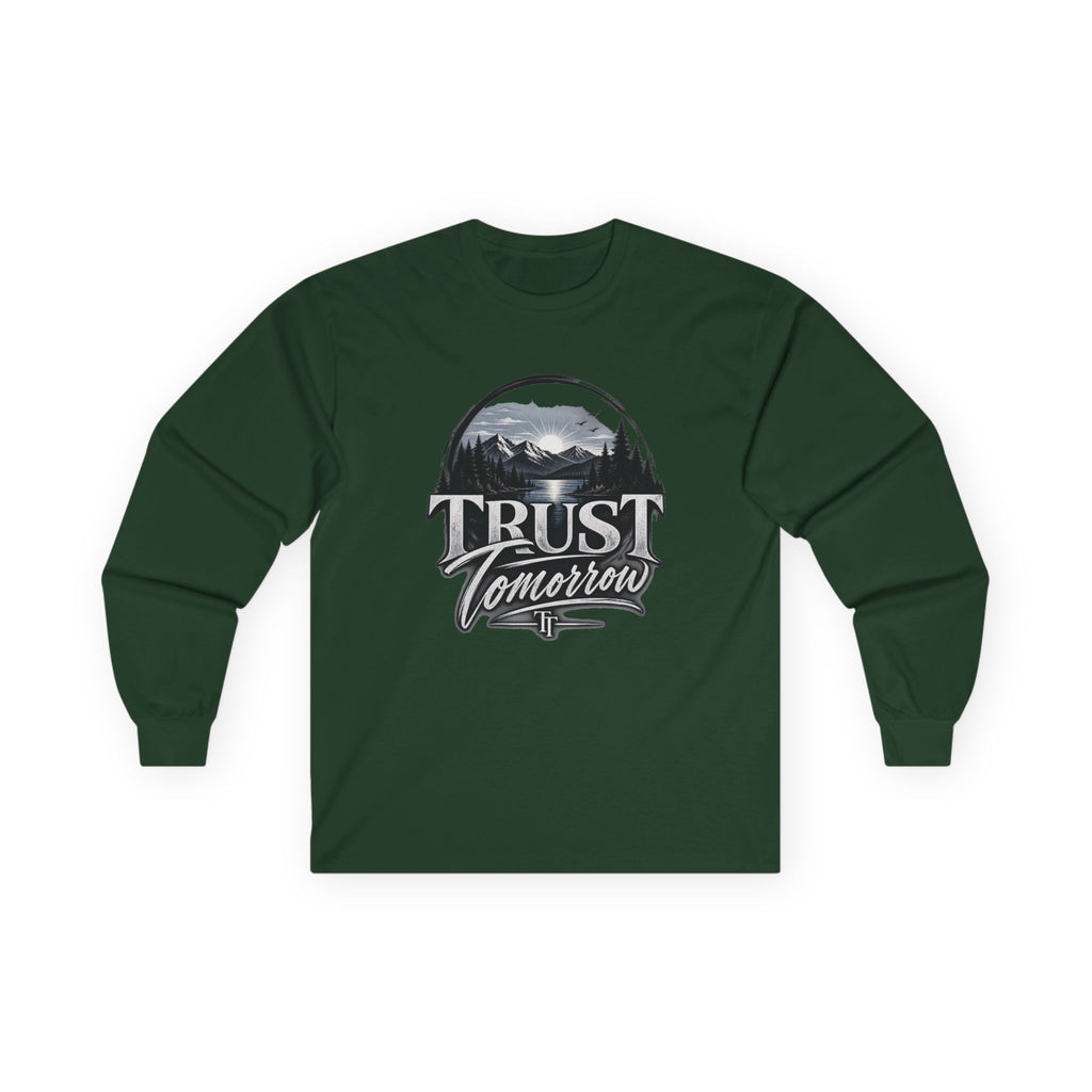 Trust Tomorrow Long Sleeve Tee — Vintage Mountain Graphic