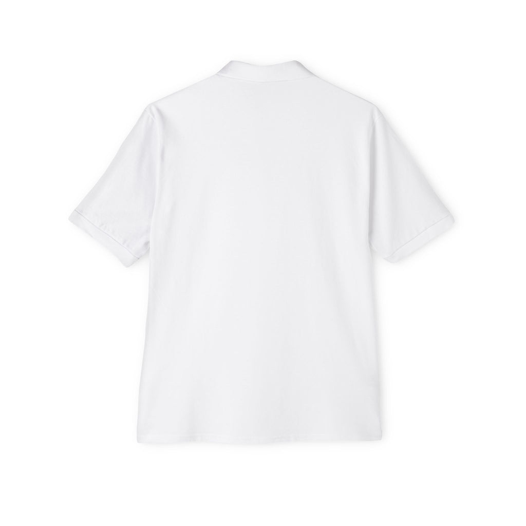 Men's White Polo Shirt with Subtle Chest Logo — Classic Piqué Golf & Work Polo