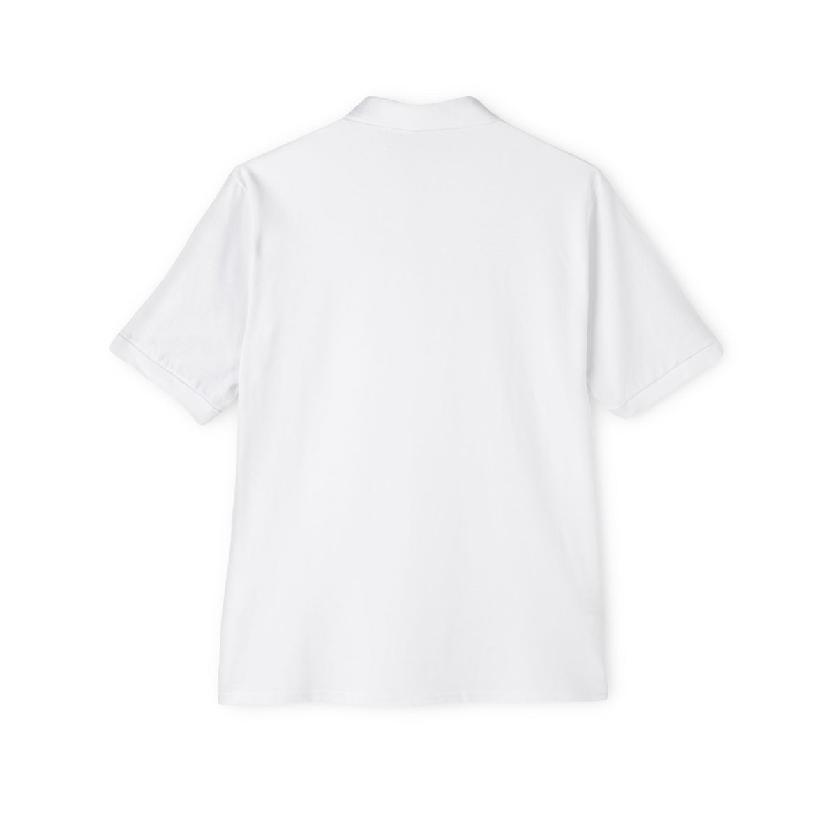 Men's White Polo Shirt with Subtle Chest Logo — Classic Piqué Golf & Work Polo