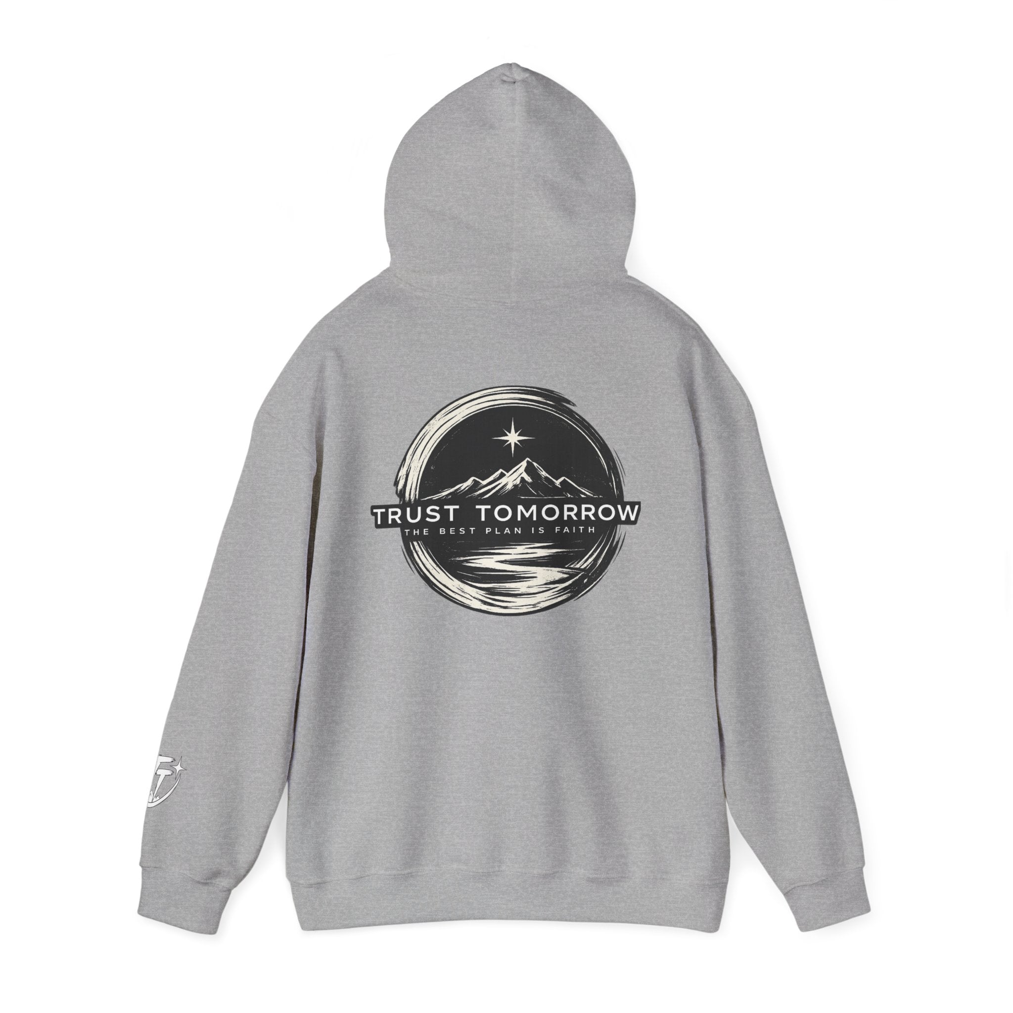 Trust Tomorrow Hoodie — Mountain Graphic Pullover