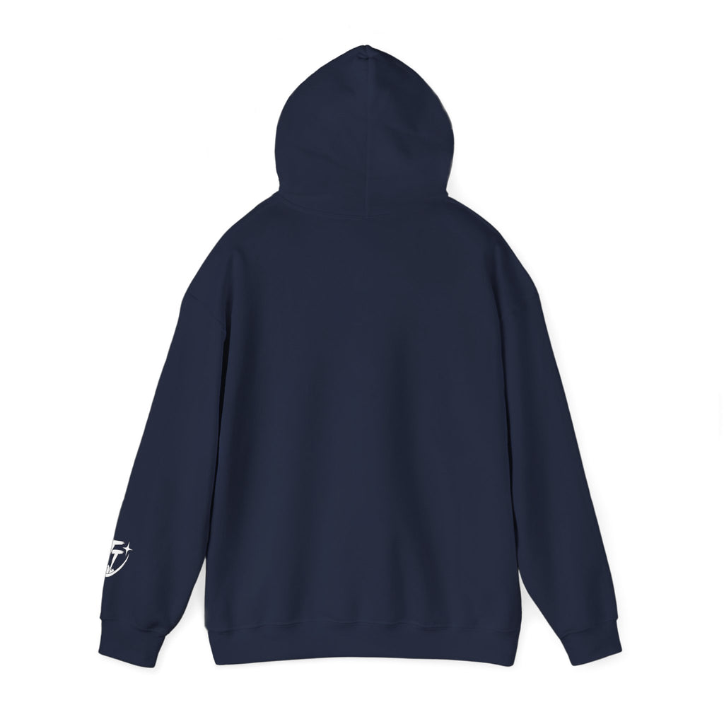 Trust Tomorrow Hoodie — Minimal White Pullover with Subtle Text