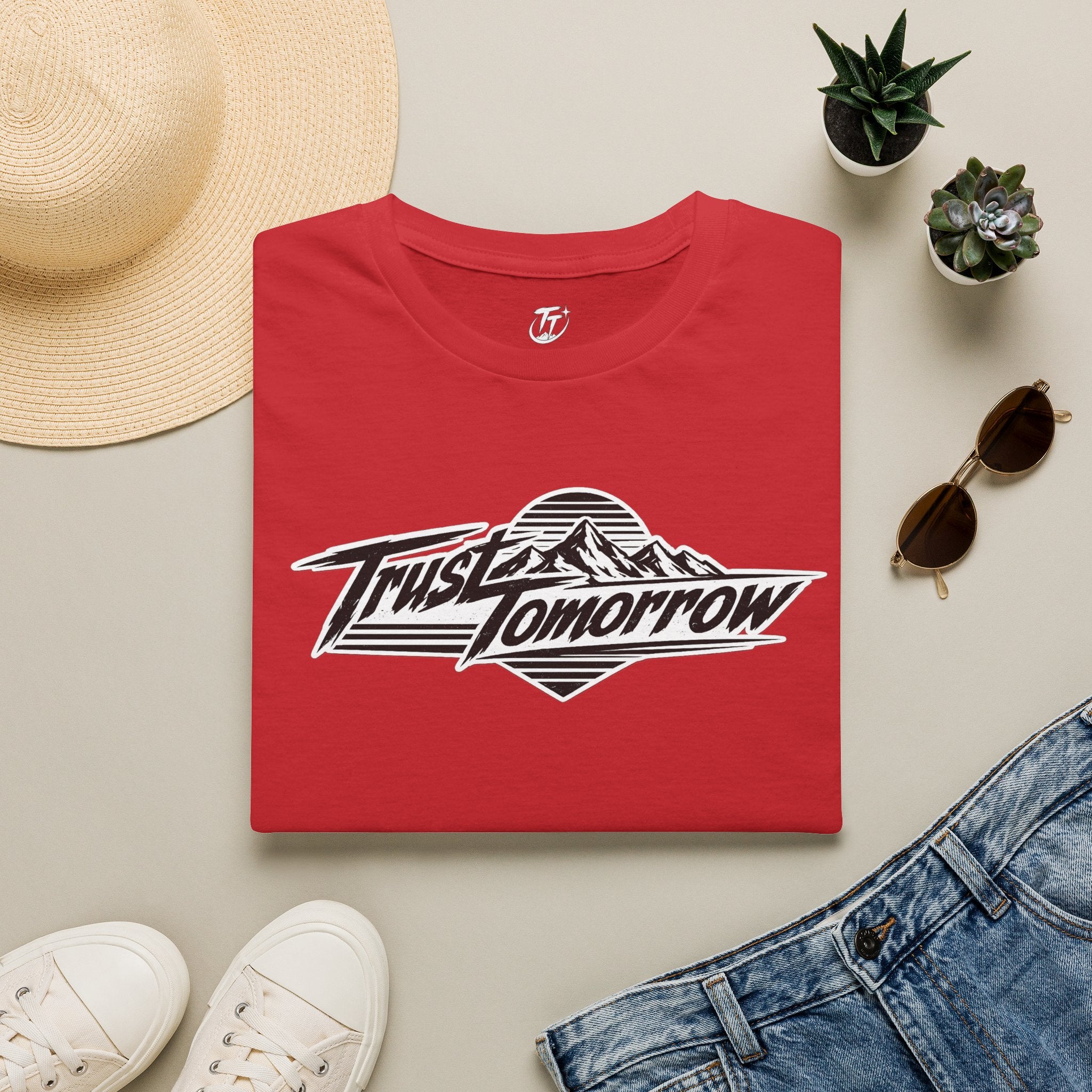 Trust Tomorrow T-Shirt — Vintage Mountain Motivation tee