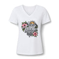 Trust Tomorrow Floral V-Neck Tee — Inspirational Women's Graphic Shirt