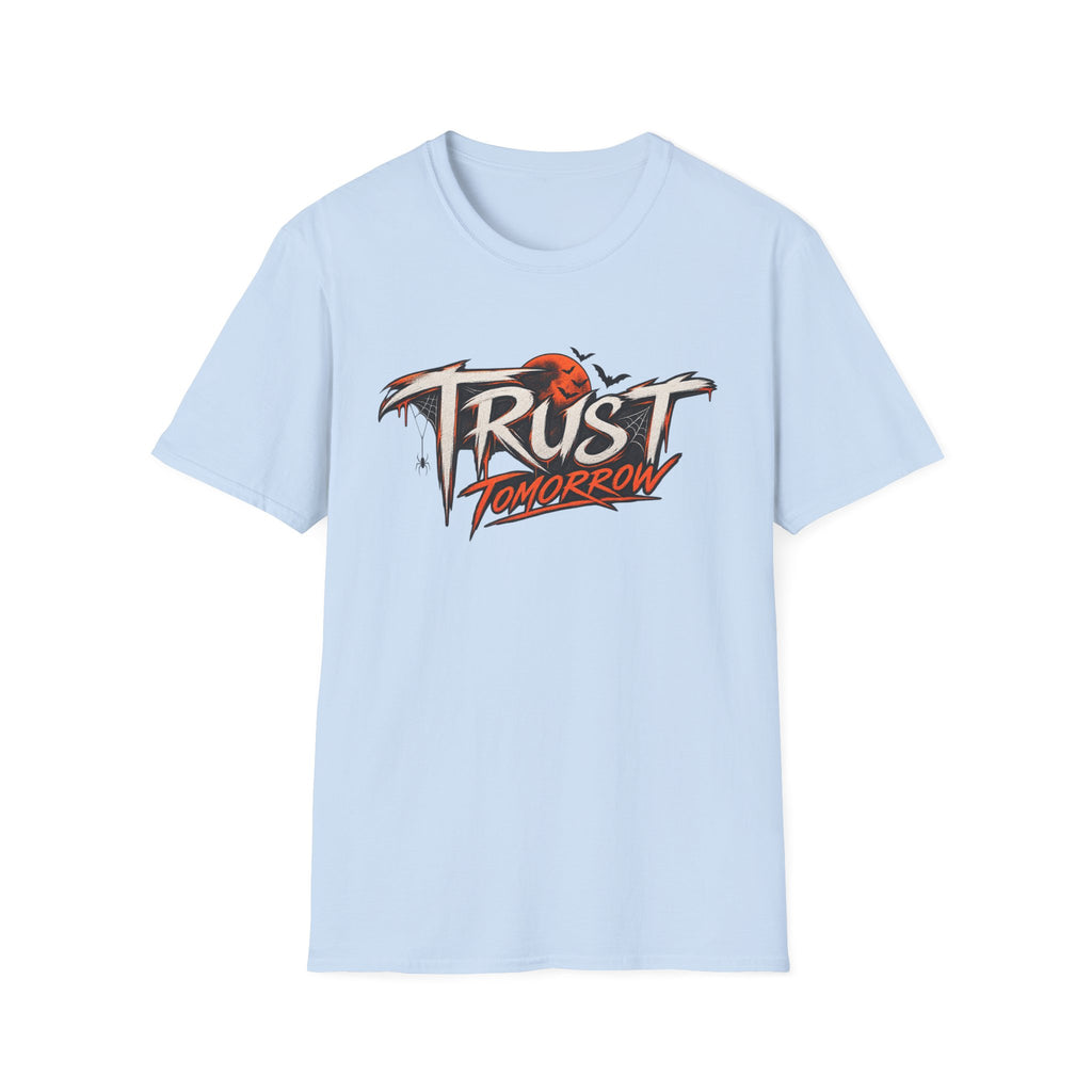Trust Tomorrow T-Shirt — Inspirational Graphic Tee with Sunrise Design