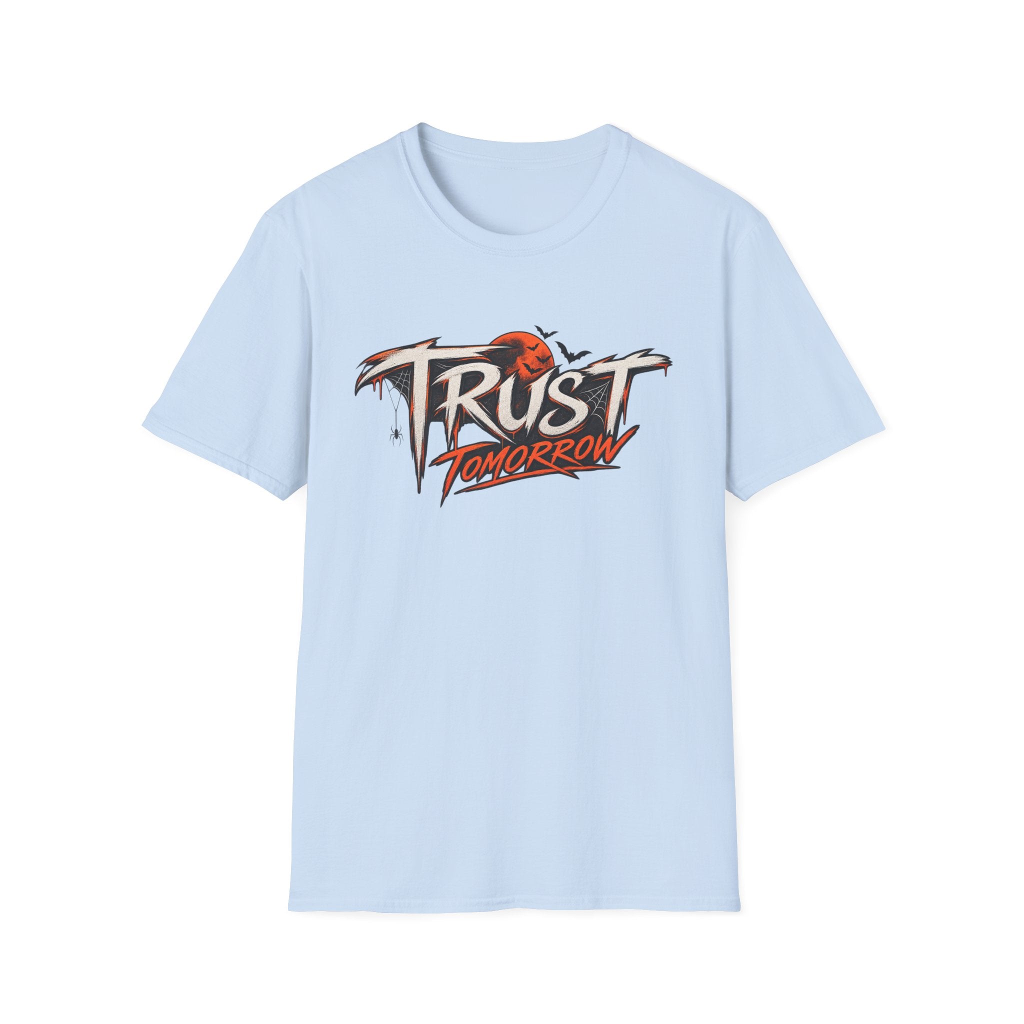 Trust Tomorrow T-Shirt — Inspirational Graphic Tee with Sunrise Design