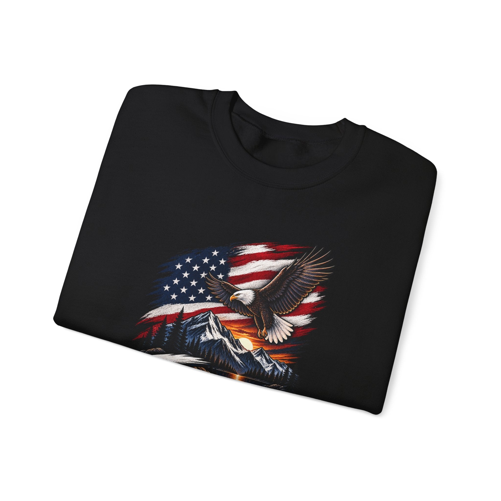 Trust Tomorrow American Eagle Sweatshirt — Patriotic 'Trust Tomorrow' Graphic Crewneck