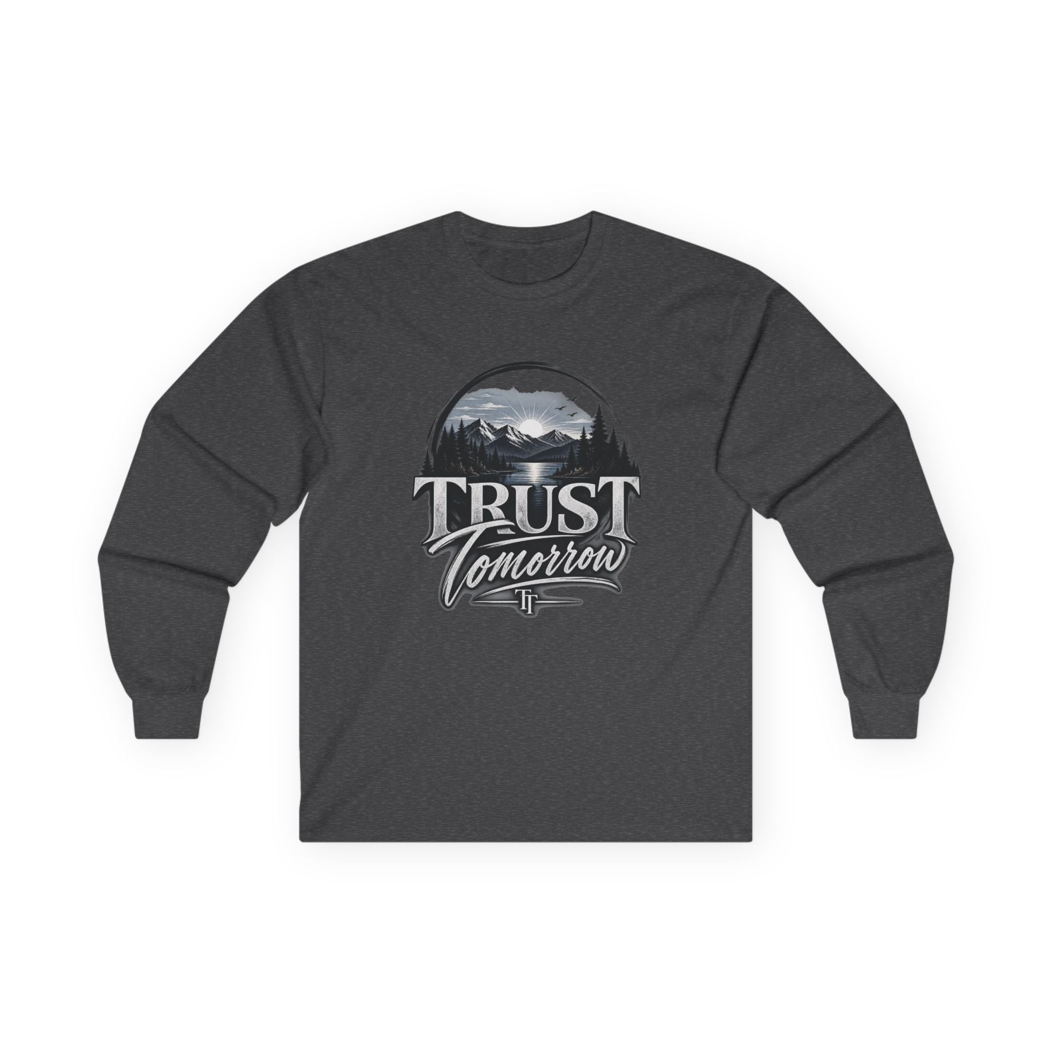 Trust Tomorrow Long Sleeve Tee — Vintage Mountain Graphic