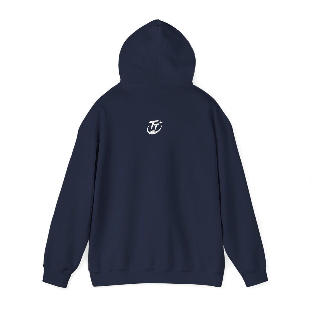 Floral Crescent Moon Hoodie — "Strong Mind, Gentle Heart" Comfort Sweatshirt