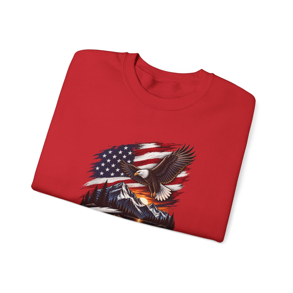 Trust Tomorrow American Eagle Sweatshirt — Patriotic 'Trust Tomorrow' Graphic Crewneck
