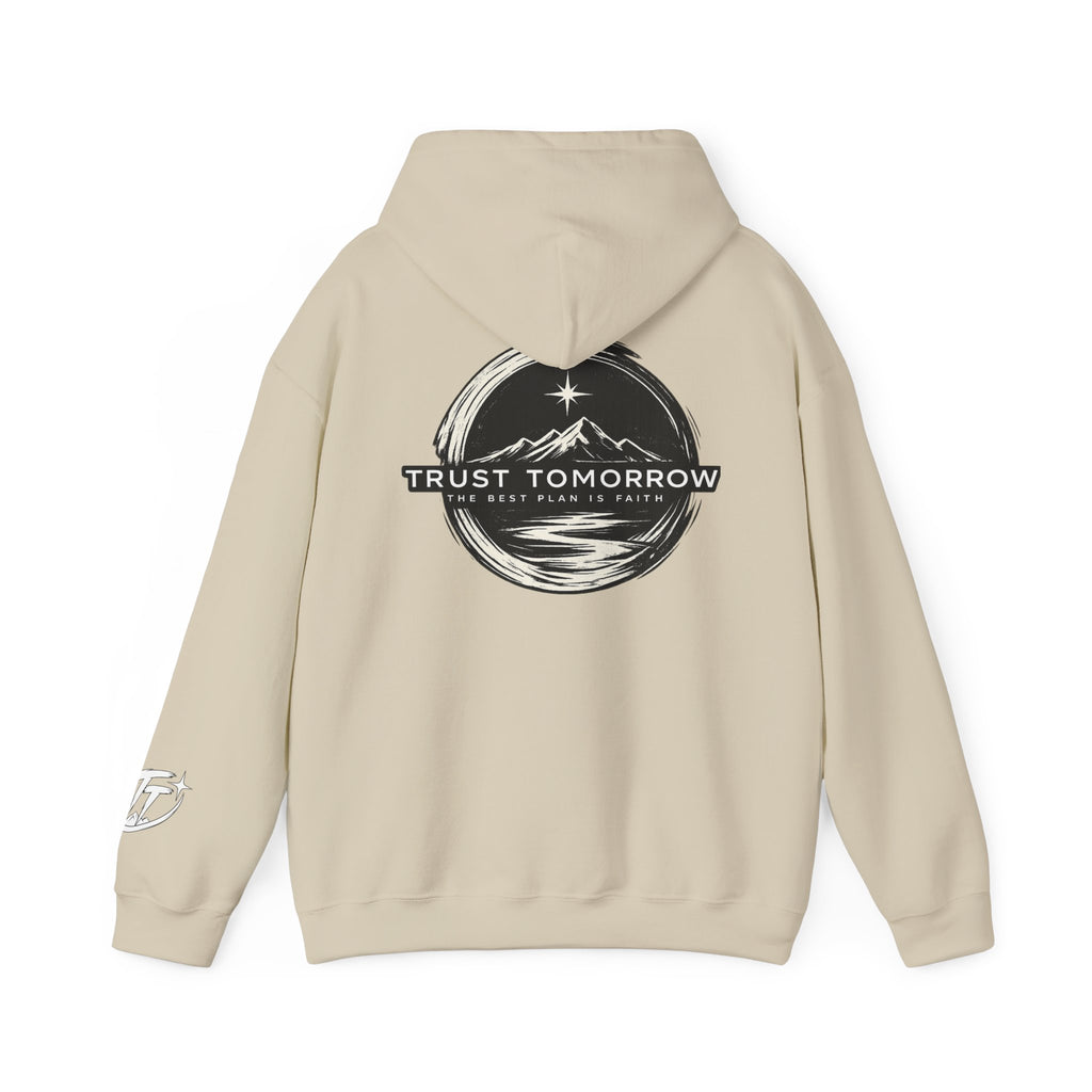 Trust Tomorrow Hoodie — Mountain Graphic Pullover