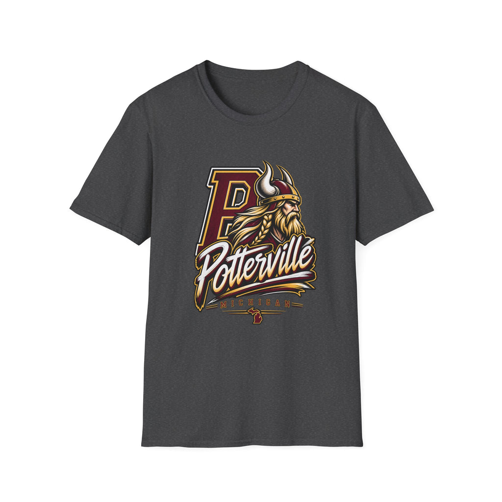 Potterville Vikings T-Shirt — Vintage Mascot School Spirit Tee