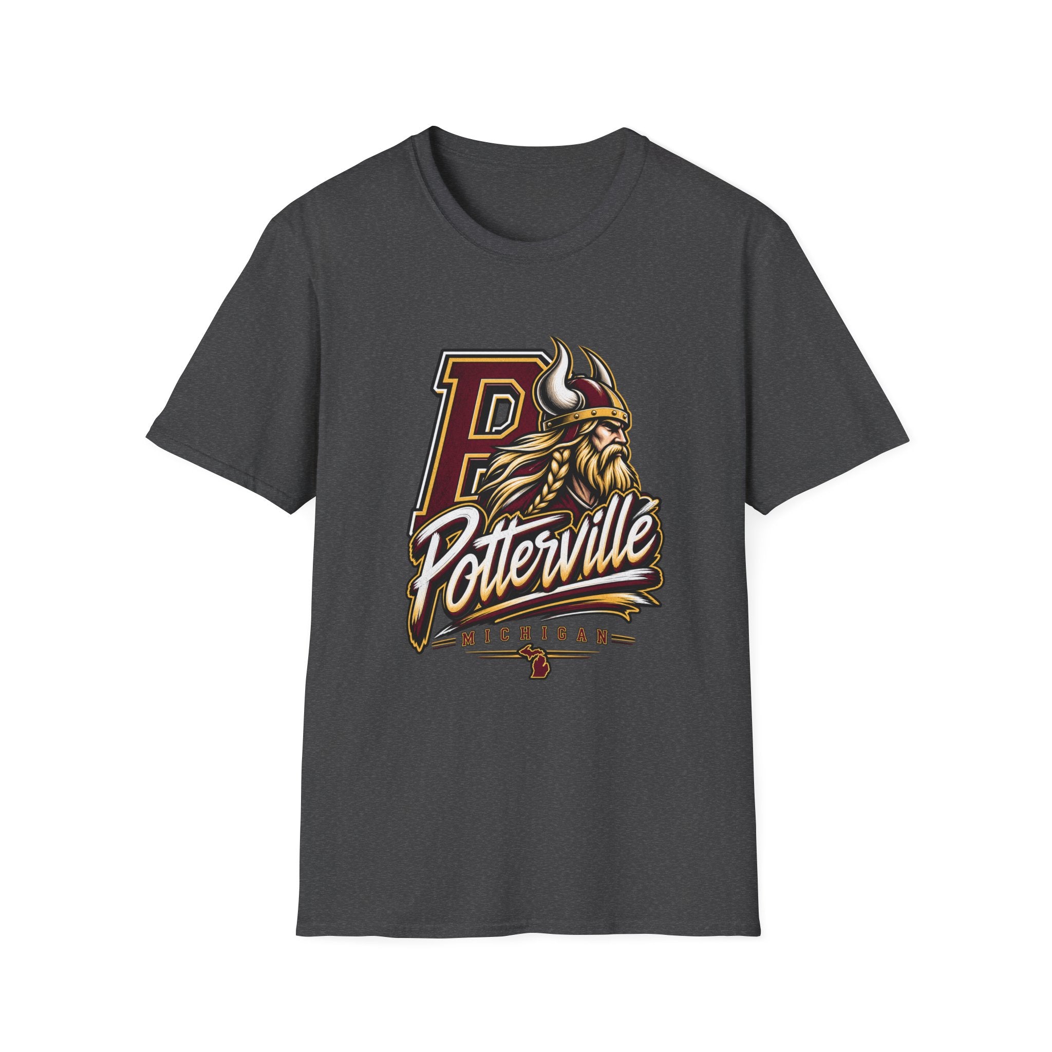 Potterville Vikings T-Shirt — Vintage Mascot School Spirit Tee