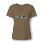 Women's V-Neck Tee — 'Trust Tomorrow' Sunrise Graphic Comfort Shirt