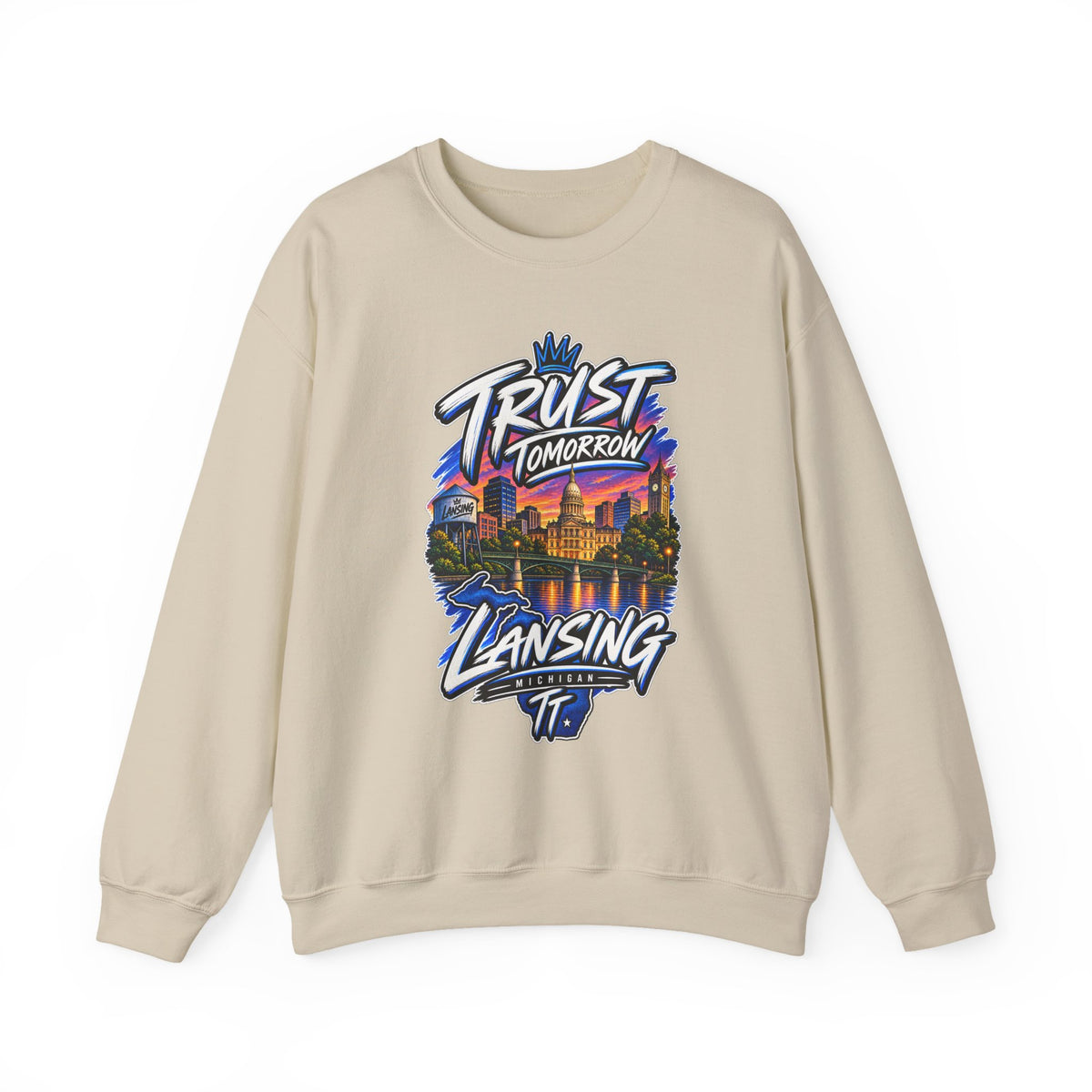 Lansing Skyline “Trust Tomorrow” Graphic Sweatshirt