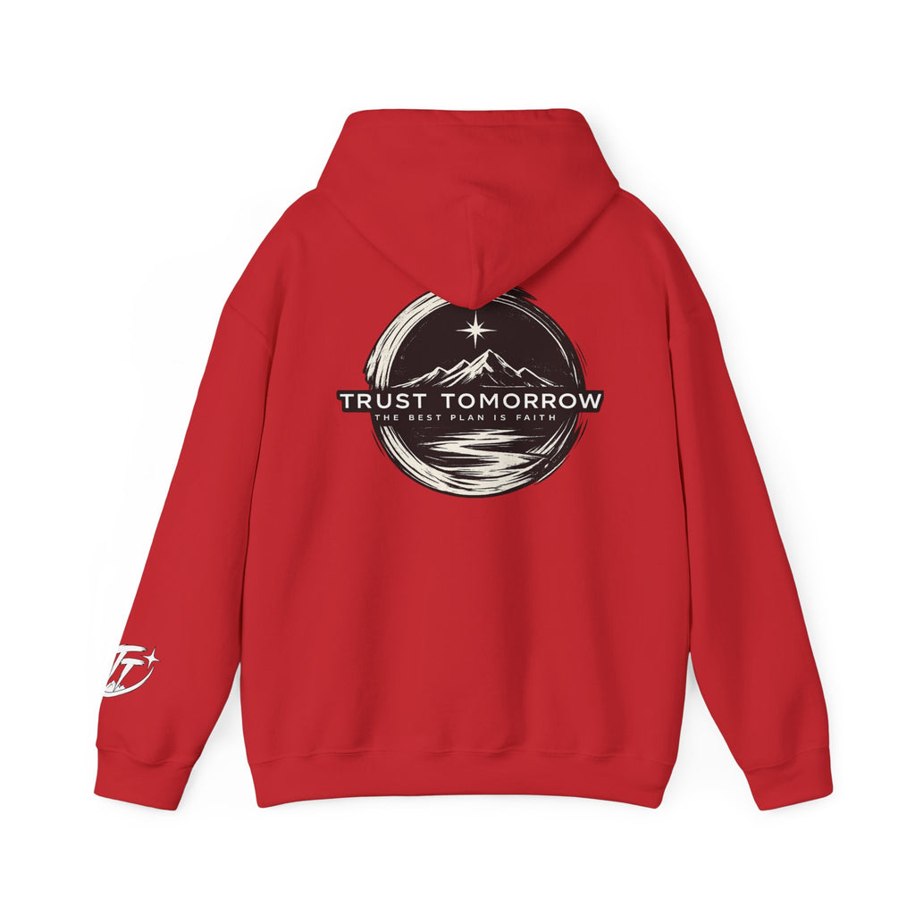 Trust Tomorrow Hoodie — Mountain Graphic Pullover