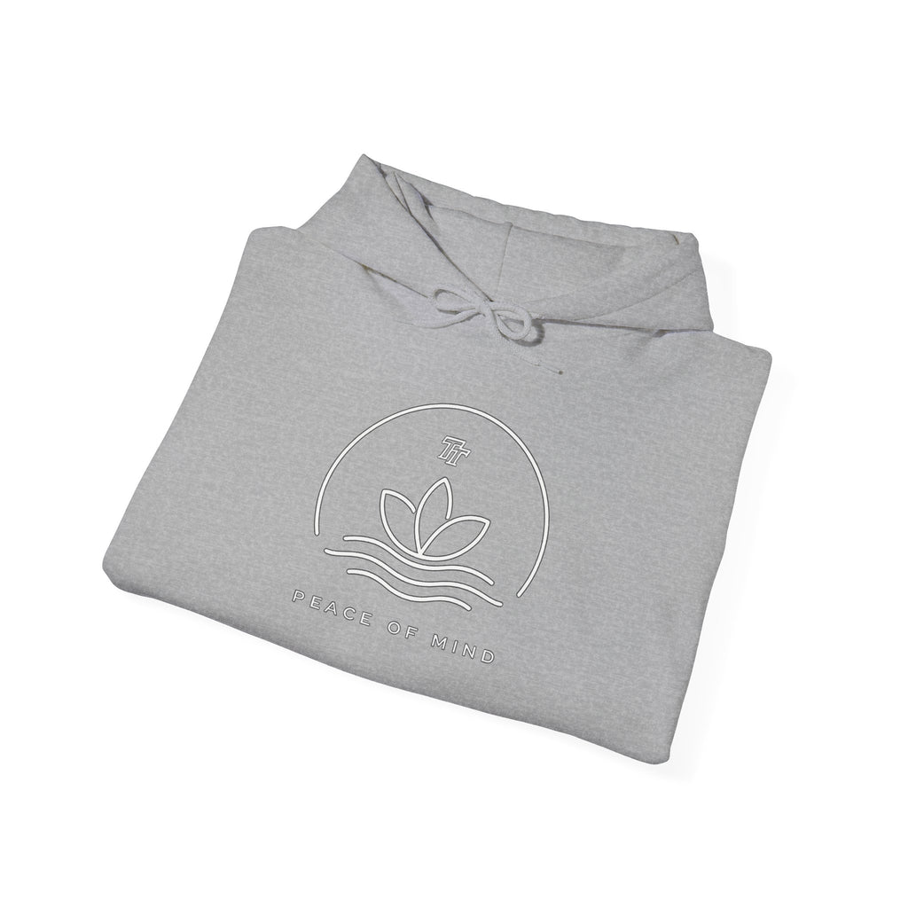 Peace of Mind Hoodie — Minimal Lotus Meditation Sweatshirt