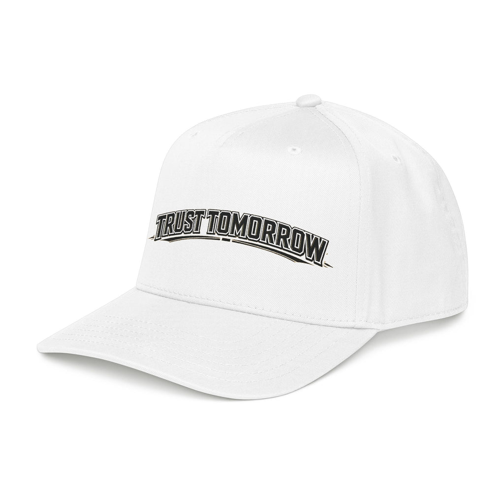 Trust Tomorrow Mid-Profile Baseball Cap — Retro Arch Embroidered Hat