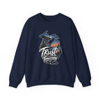 Michigan 'Trust Tomorrow' Crewneck Sweatshirt – Scenic Sunset Lake Design