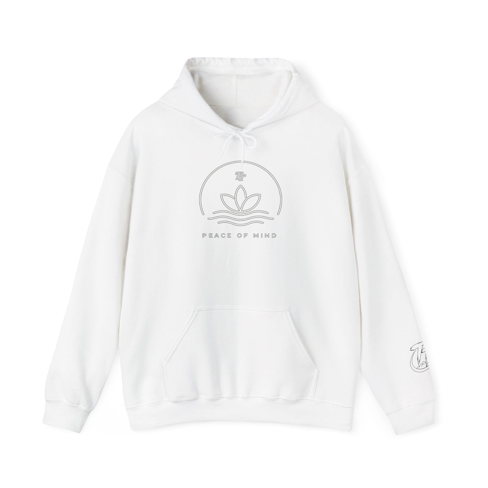 Peace of Mind Hoodie — Minimal Lotus Meditation Sweatshirt