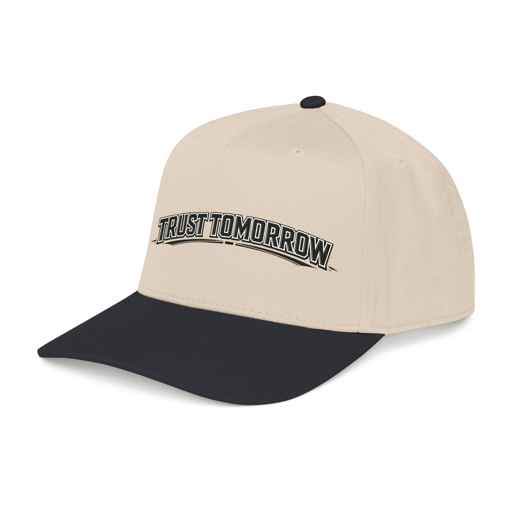 Trust Tomorrow Mid-Profile Baseball Cap — Retro Arch Embroidered Hat