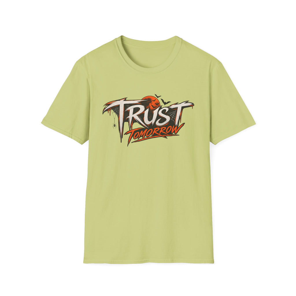 Trust Tomorrow T-Shirt — Inspirational Graphic Tee with Sunrise Design