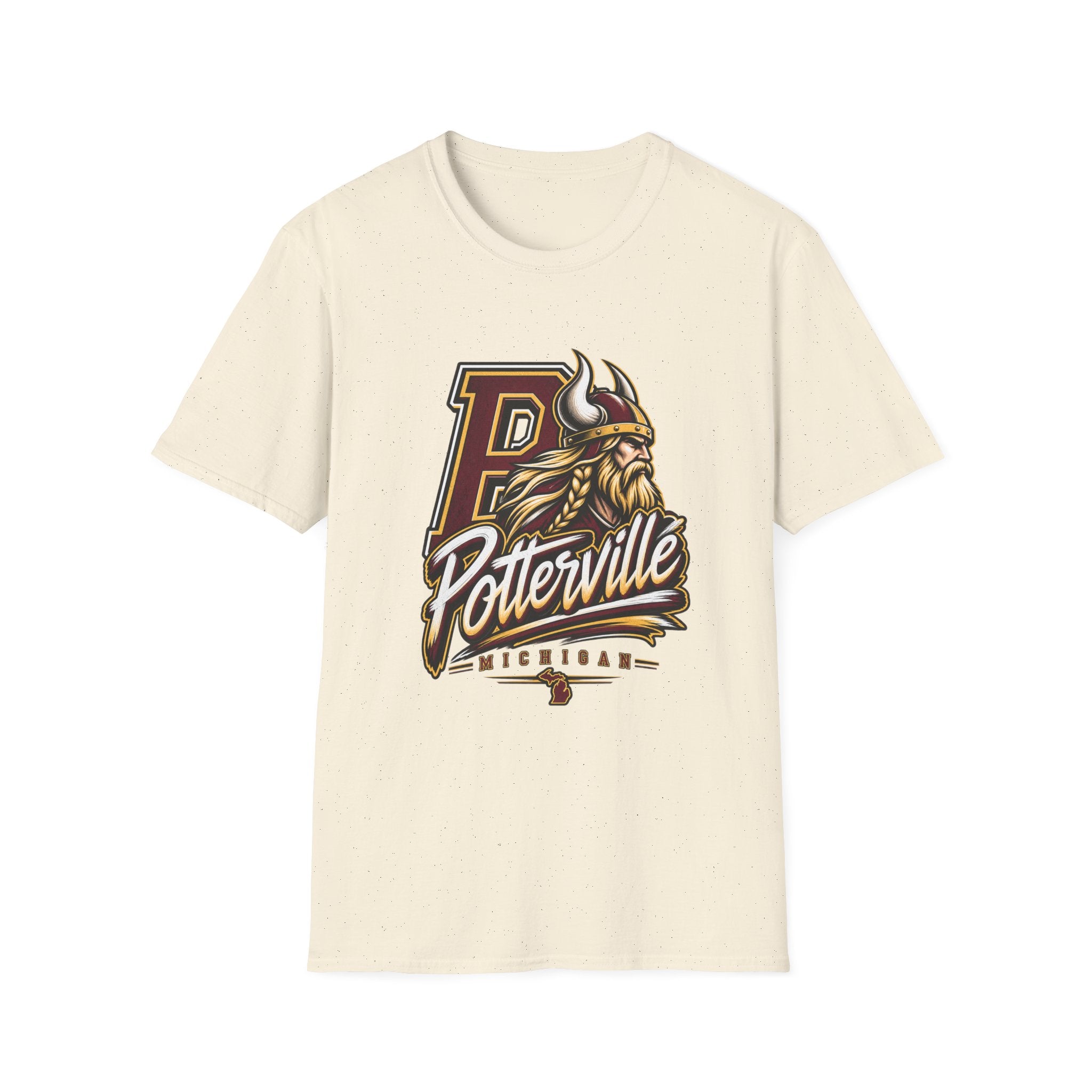 Potterville Vikings T-Shirt — Vintage Mascot School Spirit Tee
