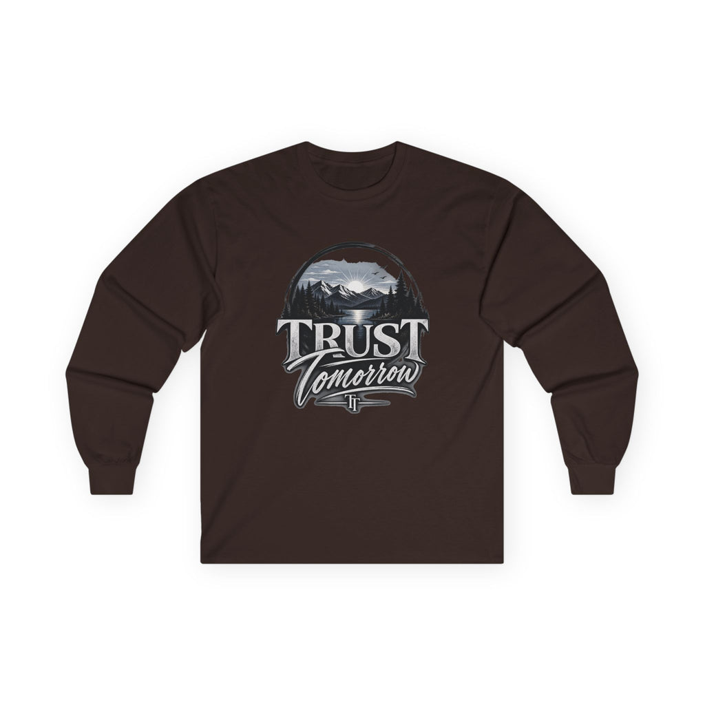 Trust Tomorrow Long Sleeve Tee — Vintage Mountain Graphic