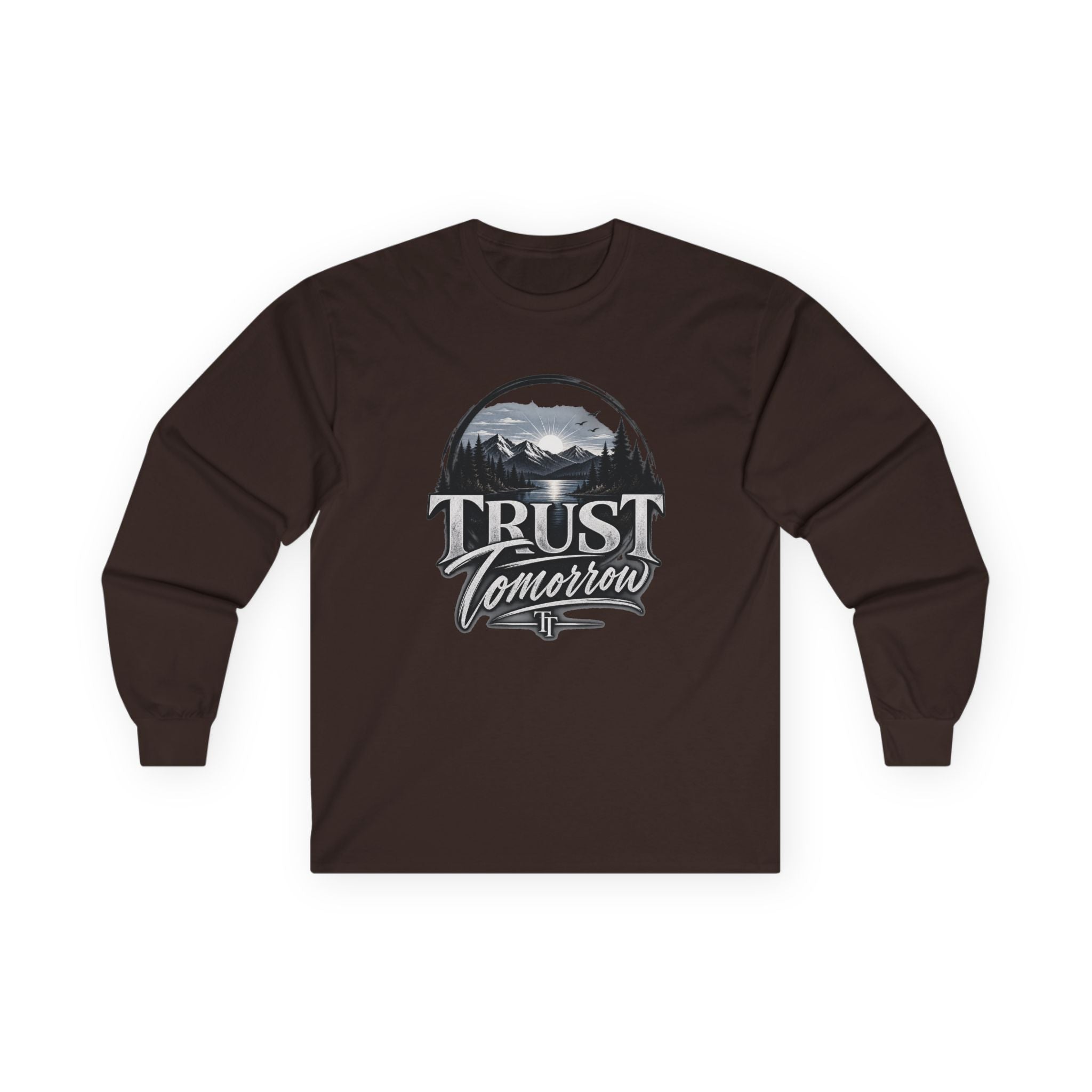Trust Tomorrow Long Sleeve Tee — Vintage Mountain Graphic