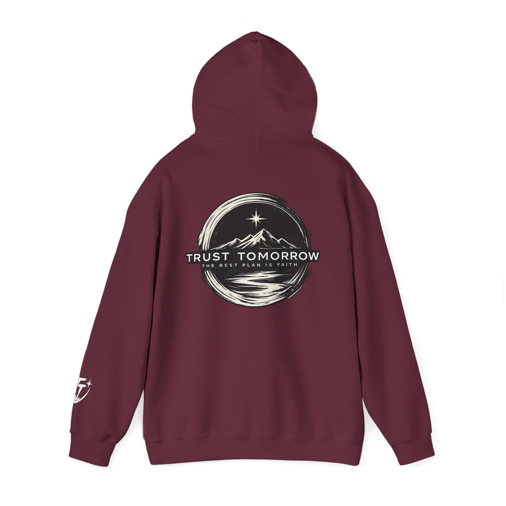 Trust Tomorrow Hoodie — Mountain Graphic Pullover