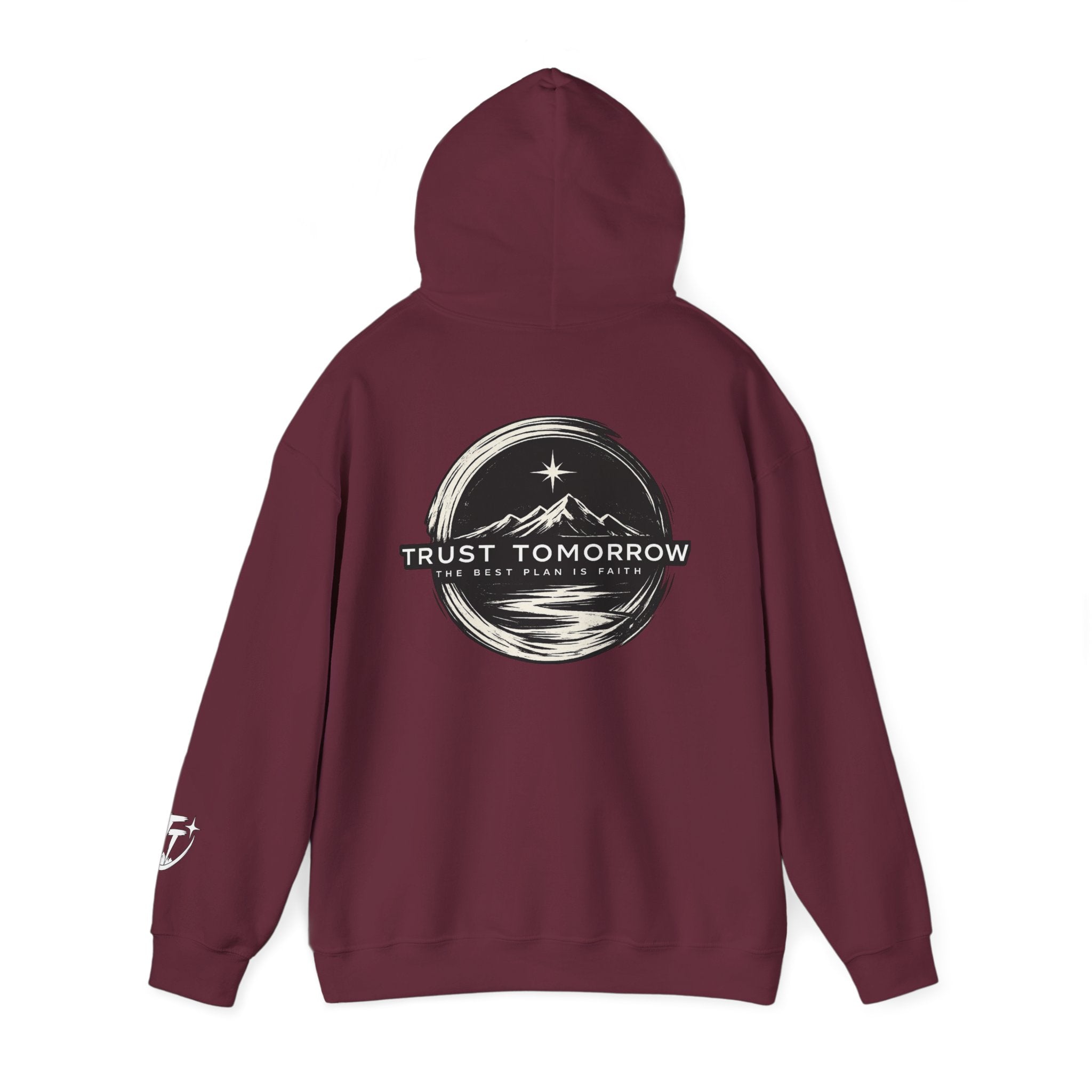 Trust Tomorrow Hoodie — Mountain Graphic Pullover