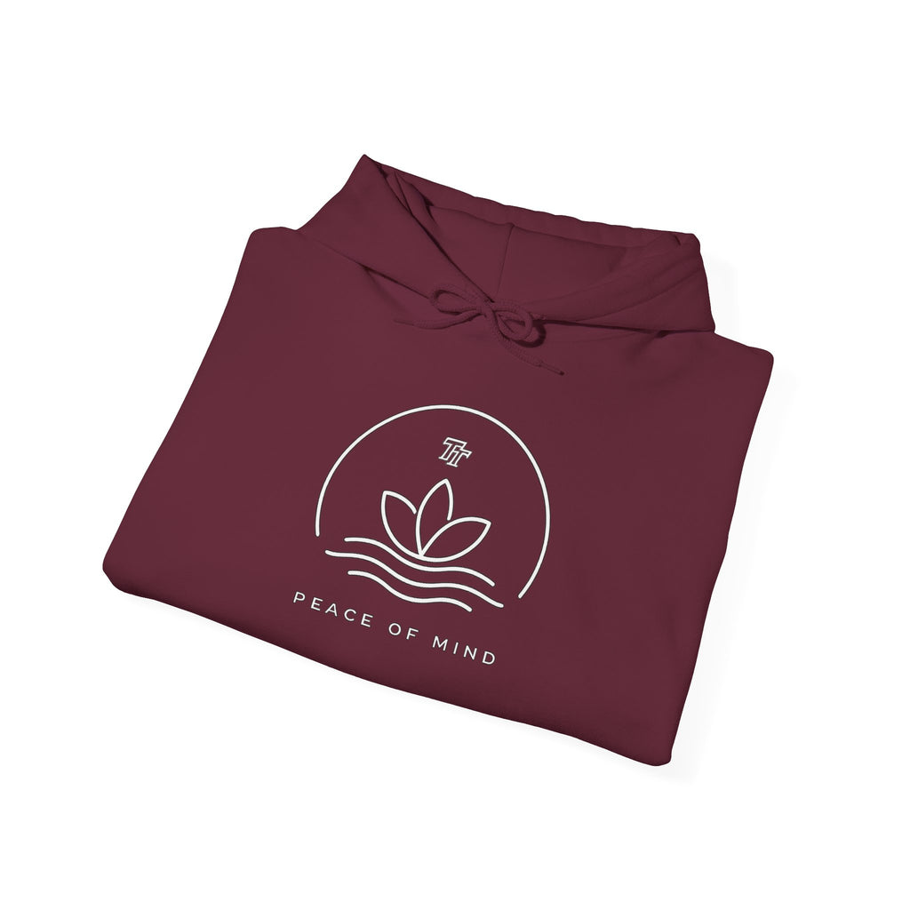 Peace of Mind Hoodie — Minimal Lotus Meditation Sweatshirt