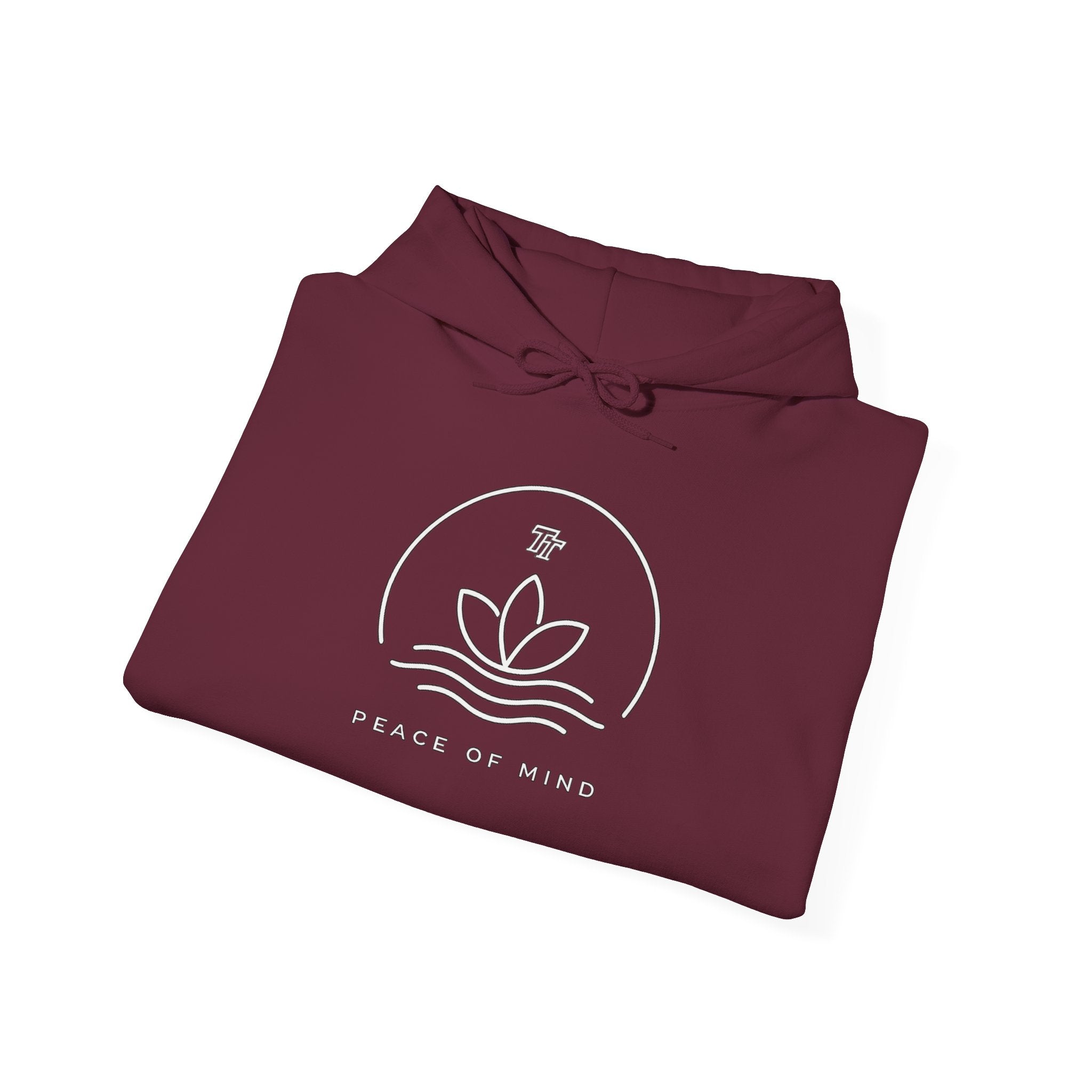 Peace of Mind Hoodie — Minimal Lotus Meditation Sweatshirt