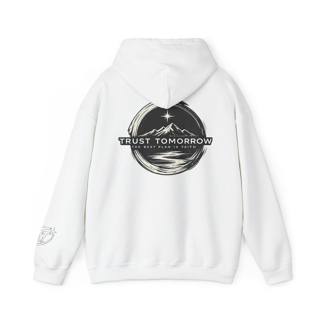 Trust Tomorrow Hoodie — Mountain Graphic Pullover