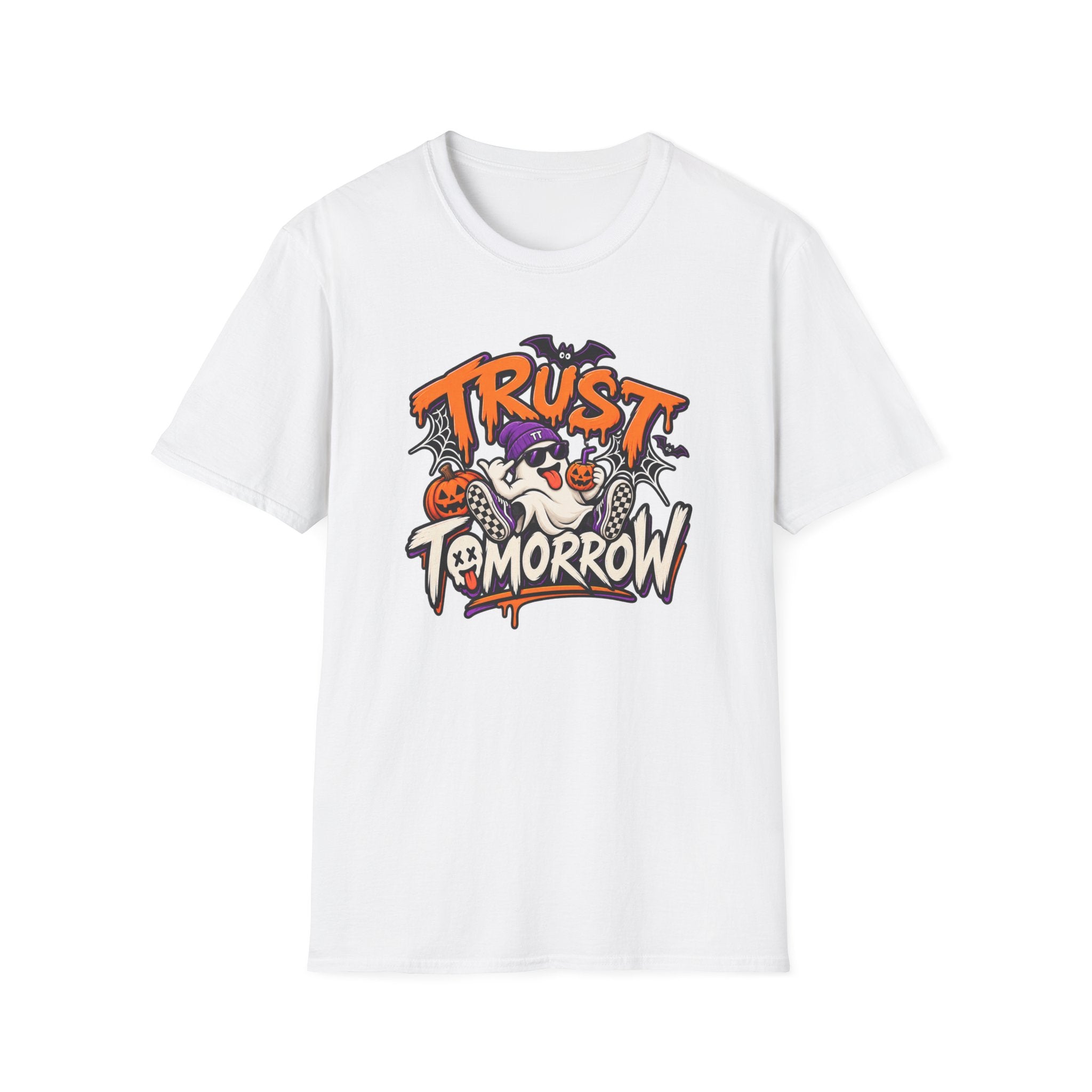 Trust Tomorrow Halloween T-Shirt — Cute Ghost Pumpkin Graphic Tee
