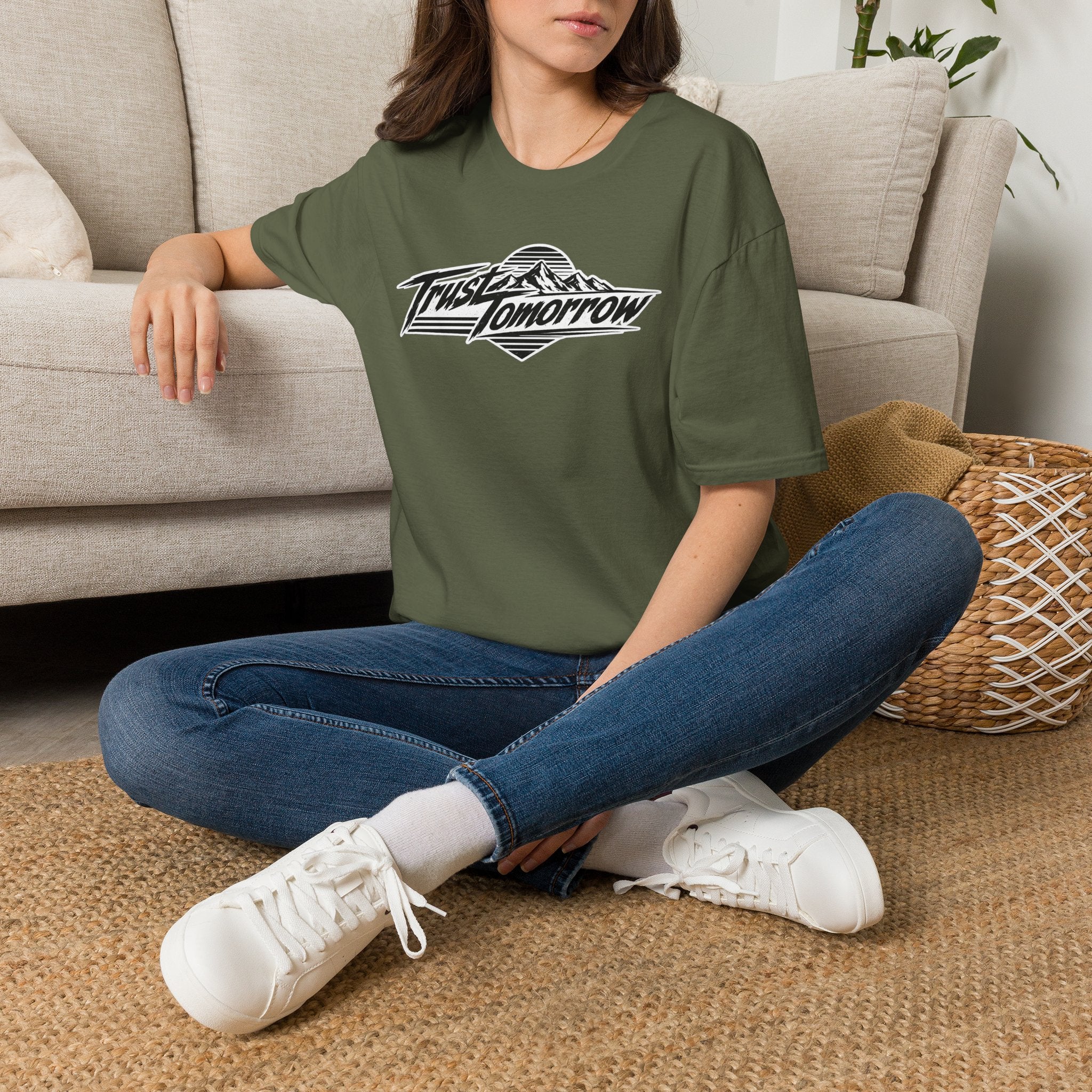 Trust Tomorrow T-Shirt — Vintage Mountain Motivation tee