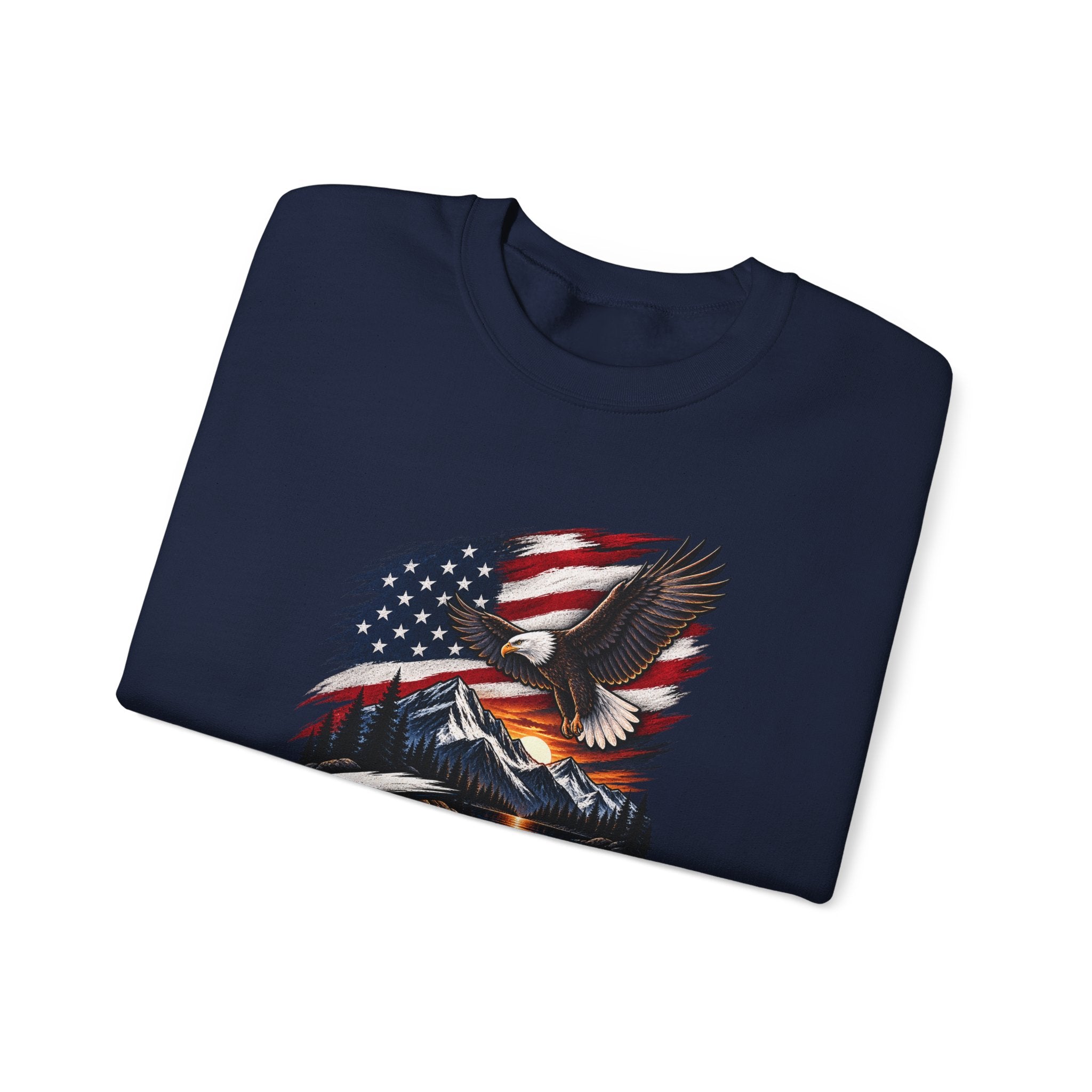 Trust Tomorrow American Eagle Sweatshirt — Patriotic 'Trust Tomorrow' Graphic Crewneck