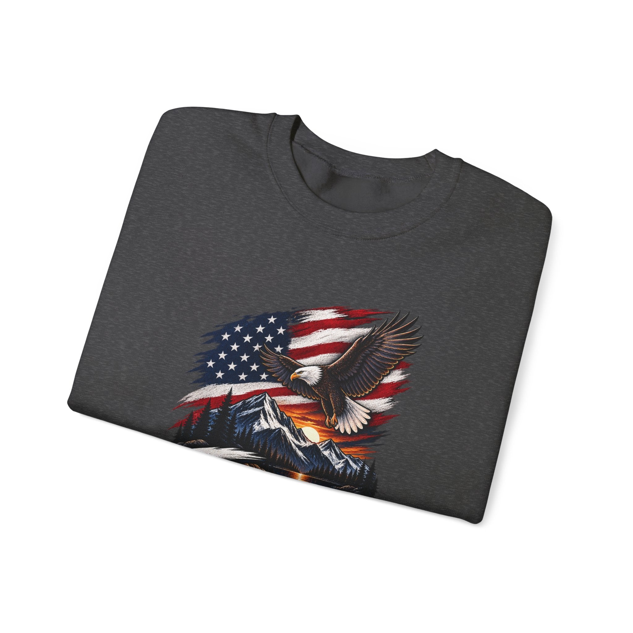 Trust Tomorrow American Eagle Sweatshirt — Patriotic 'Trust Tomorrow' Graphic Crewneck