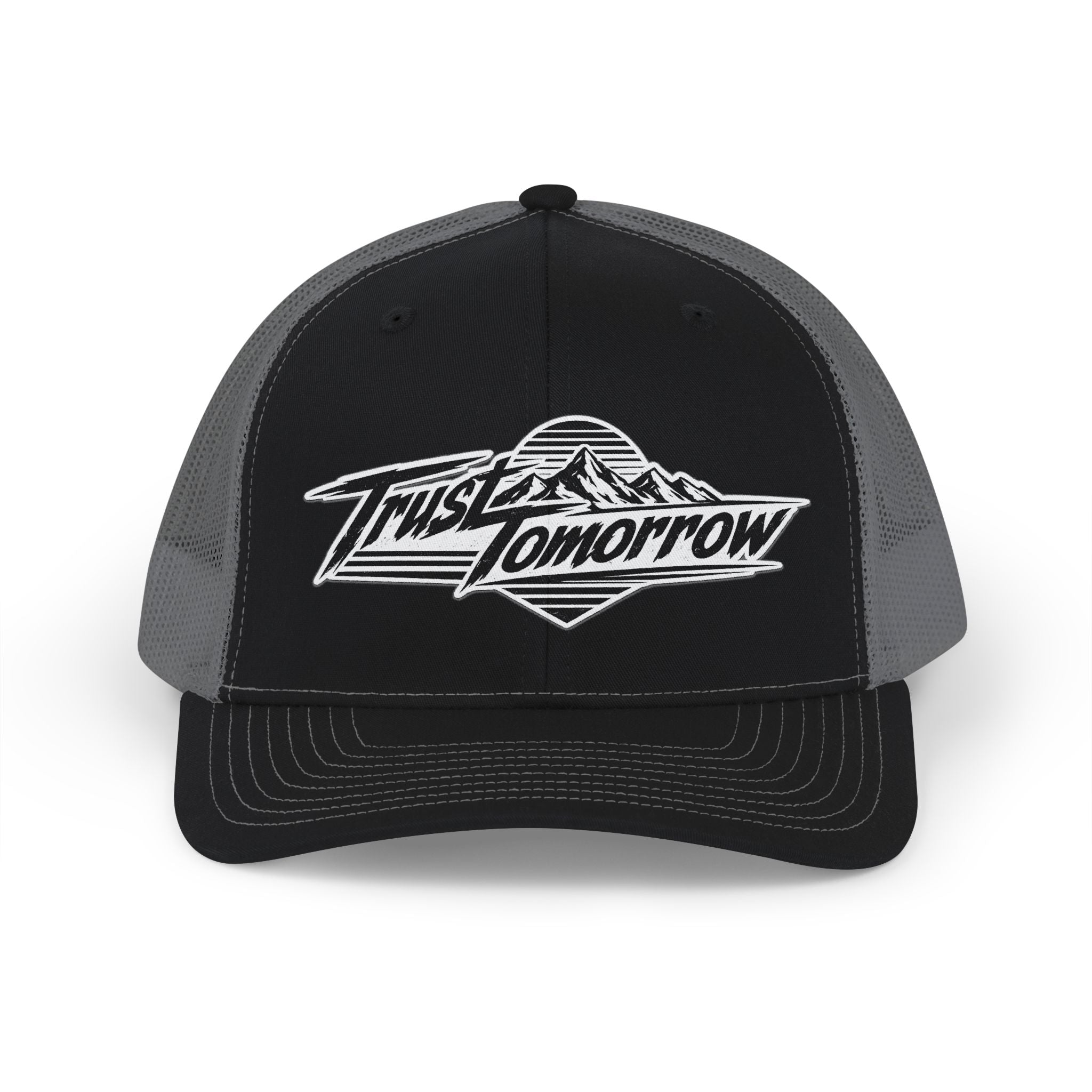 Trucker Cap — "Trust Tomorrow" Mountain Logo Snapback